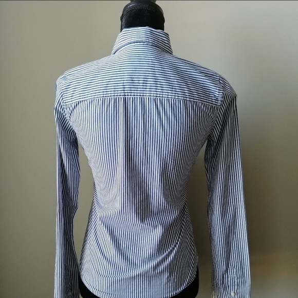Striped button down navy blue Abercrombie & Fitch - Picture 3 of 6